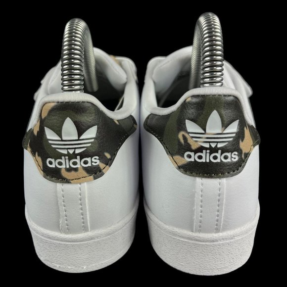 Adidas Superstar CF C White Olive Camo Shoes HQ4285 Youth Sizes 11 - 3 - Picture 5 of 9